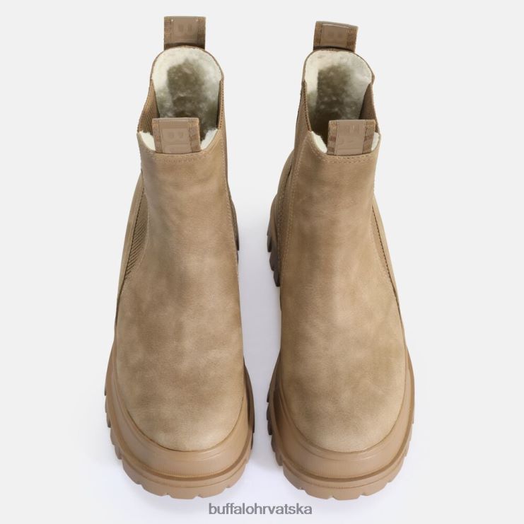 smeđa Buffalo aspha chelsea mid vegansko nubuk krzno |čizme TDD6T580
